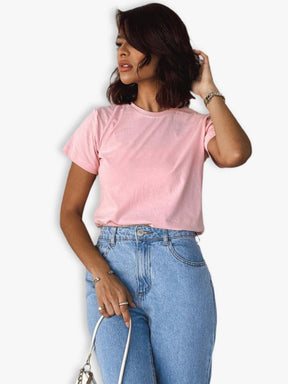 Blusa básica em algodão